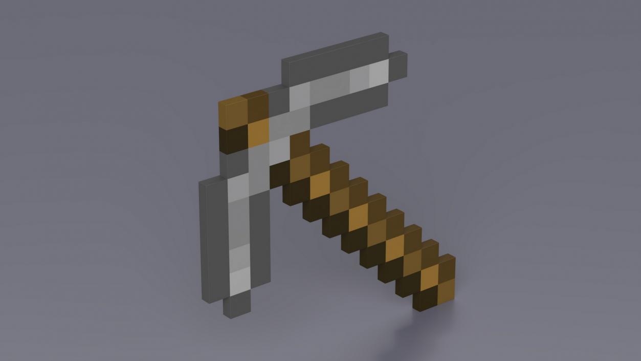 3D Minecraft Stone Pickaxe model