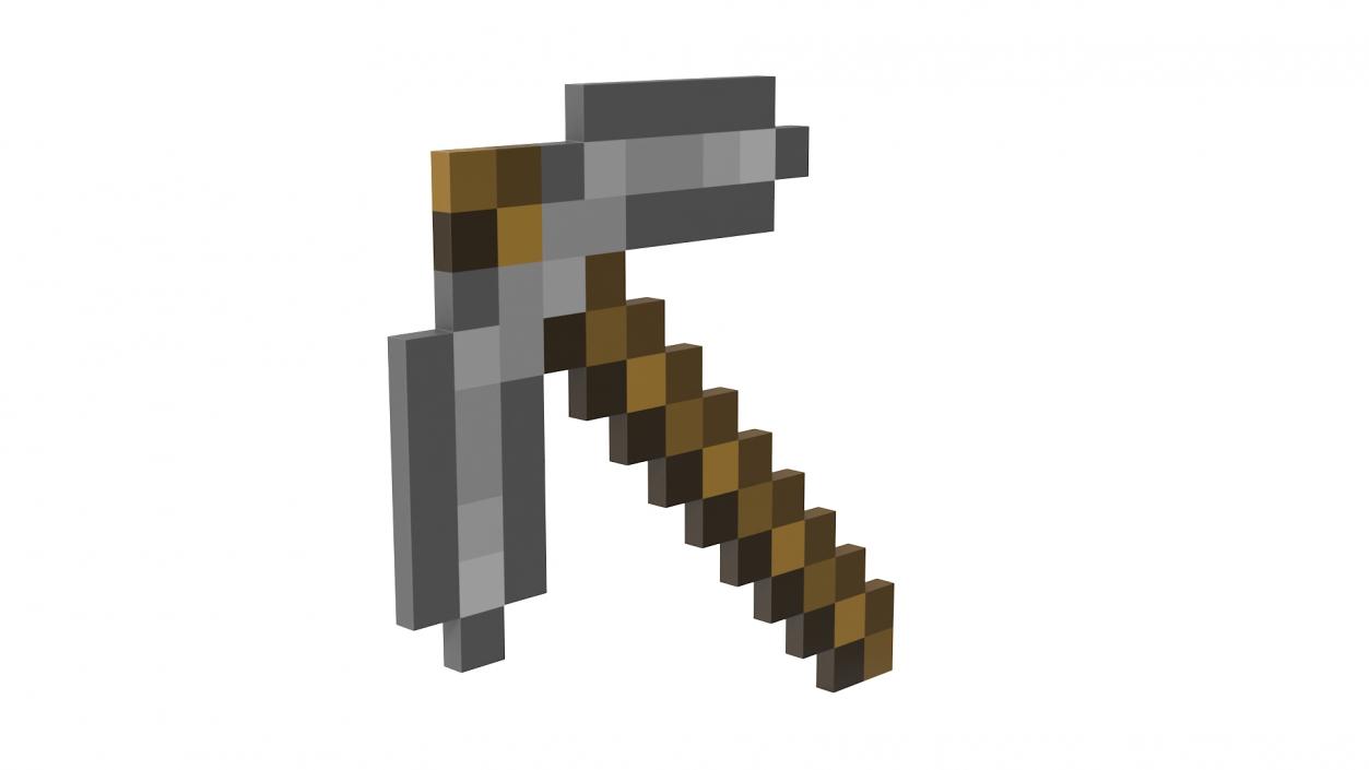 3D Minecraft Stone Pickaxe model