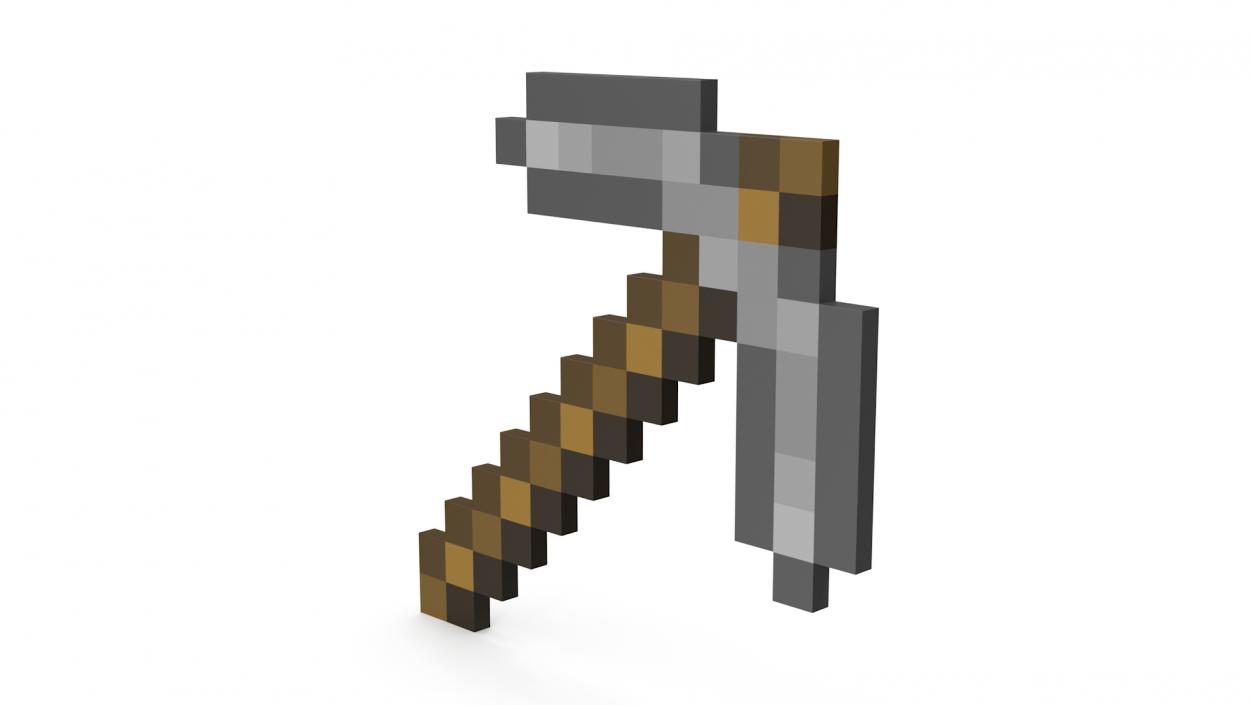 3D Minecraft Stone Pickaxe model