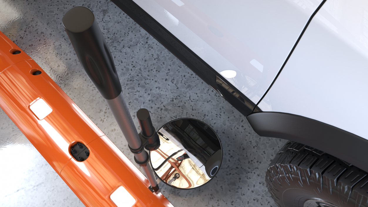 3D Telescopic Under Car Inspection Mirror model