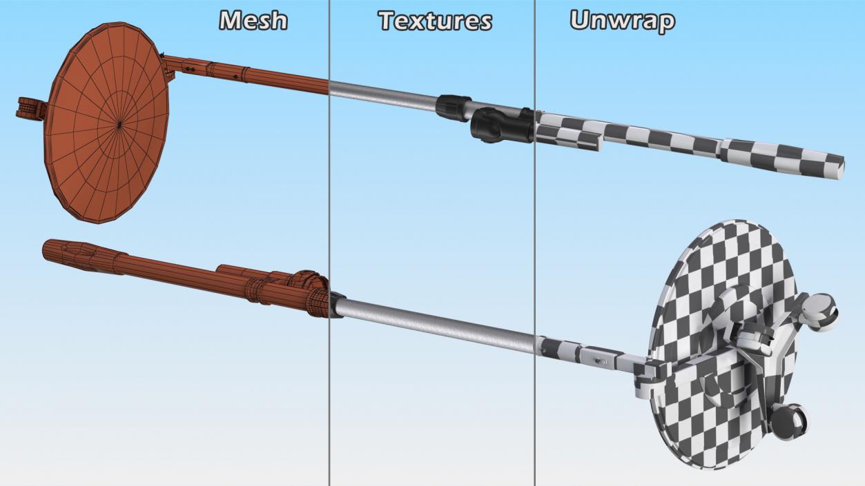 3D Telescopic Under Car Inspection Mirror model