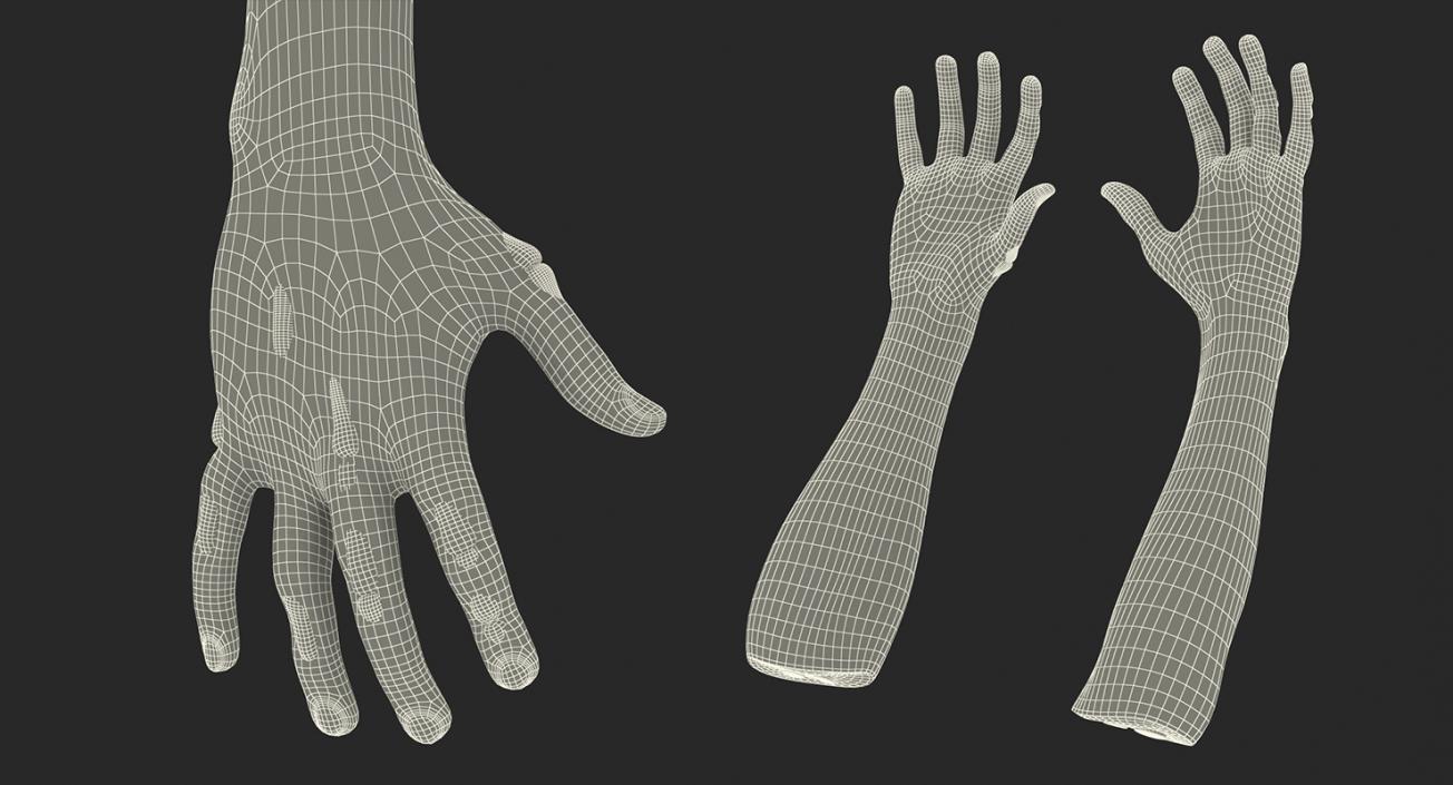 3D Zombie Hands Collection model