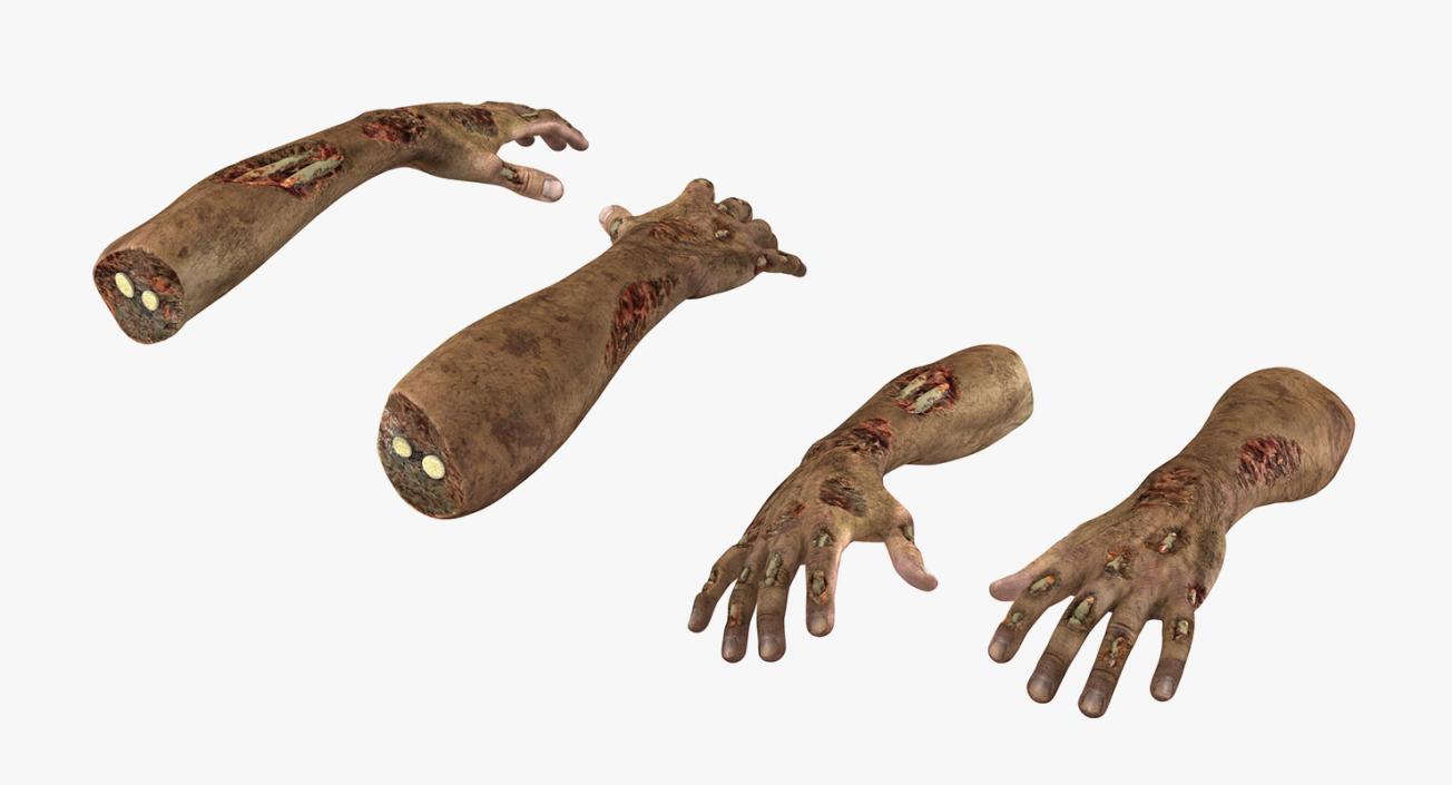 3D Zombie Hands Collection model