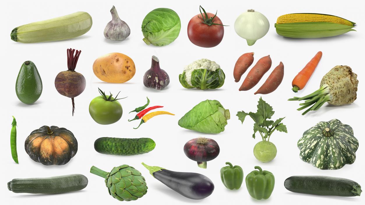 3D Vegetables Collection 7 model