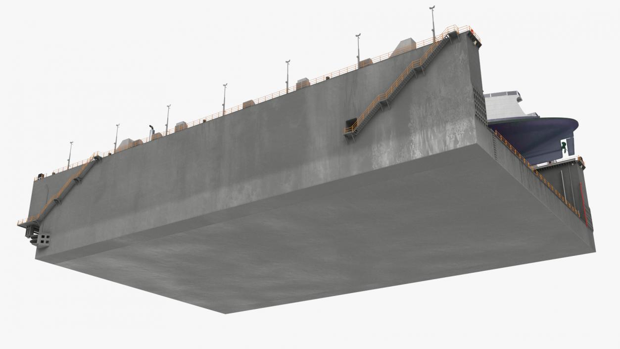 3D model Large Ship in Floating Drydock