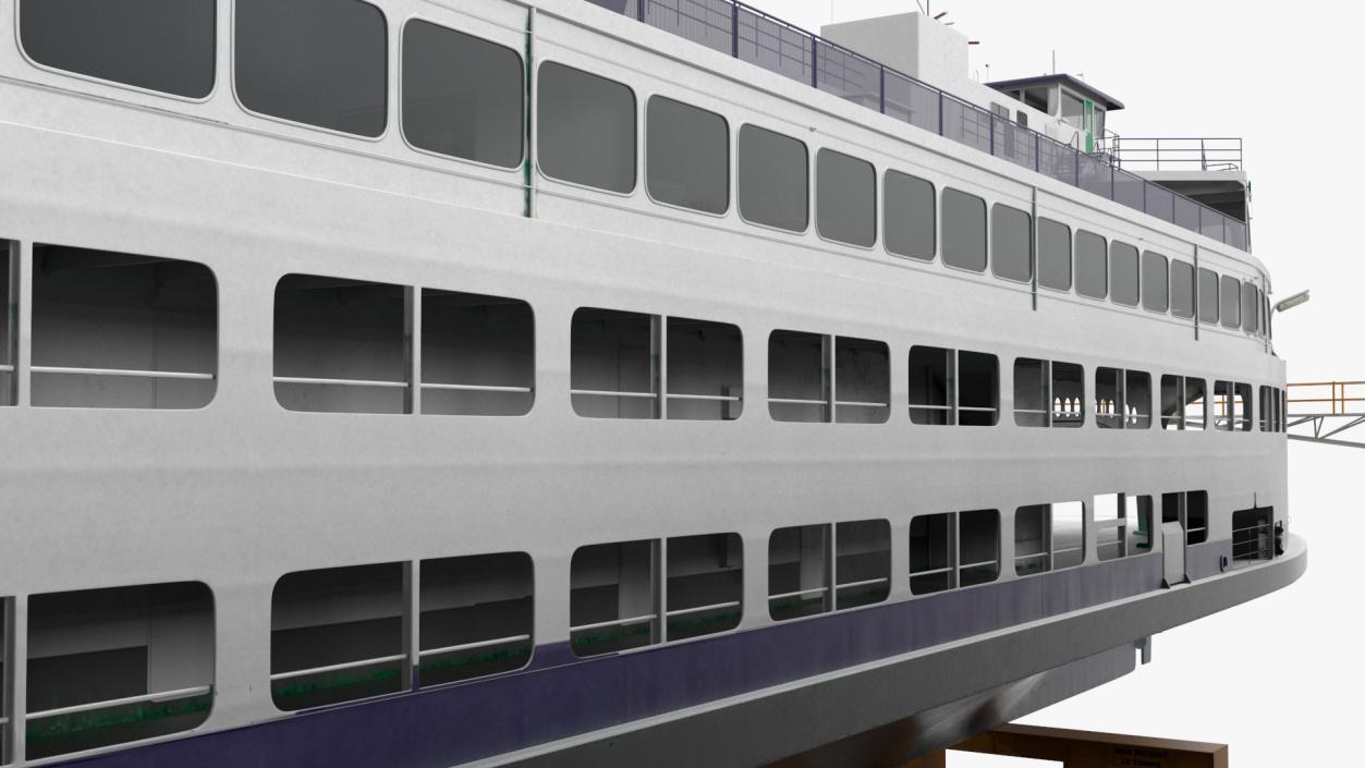 3D model Large Ship in Floating Drydock