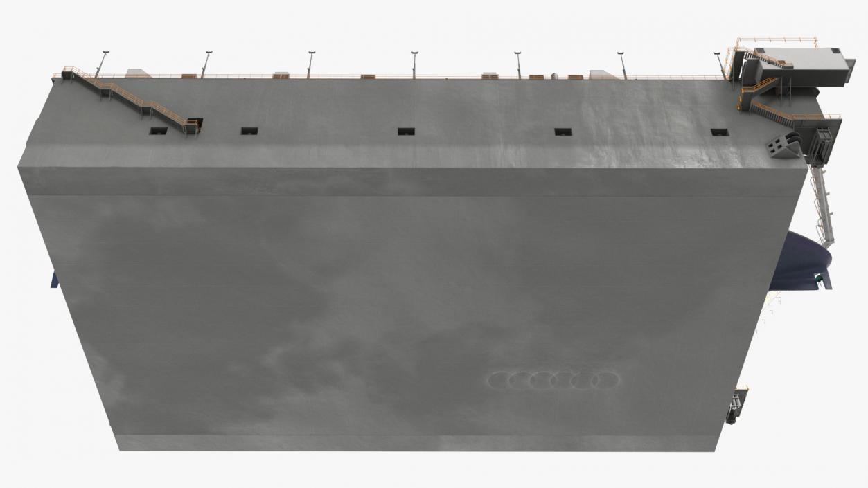 3D model Large Ship in Floating Drydock