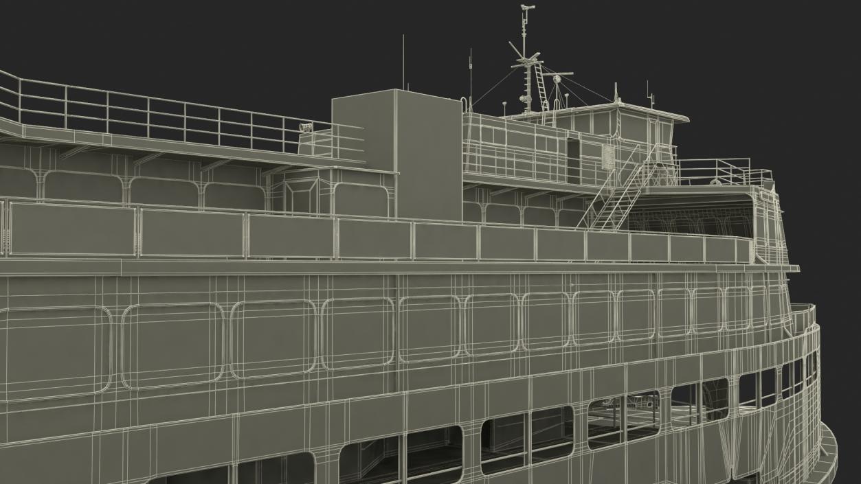 3D model Large Ship in Floating Drydock