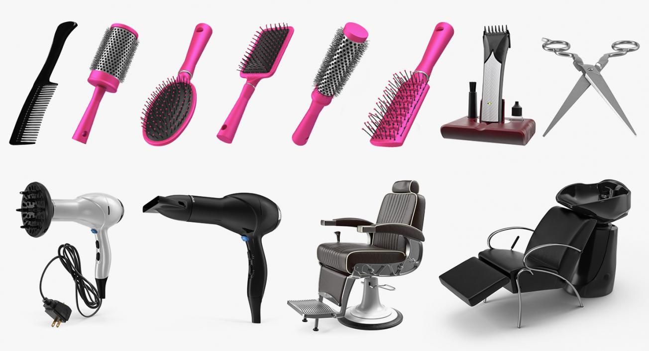 3D model Hair Beauty Salon Equipment Collection 2