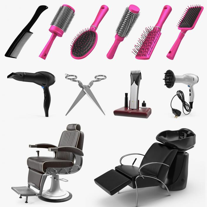 3D model Hair Beauty Salon Equipment Collection 2