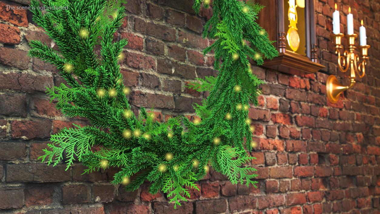 Christmas Wreath Garland 3D model