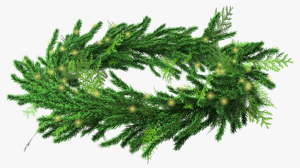 Christmas Wreath Garland 3D model