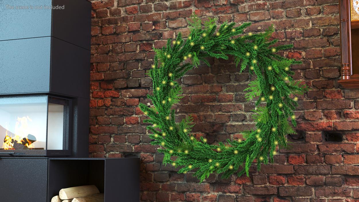 Christmas Wreath Garland 3D model