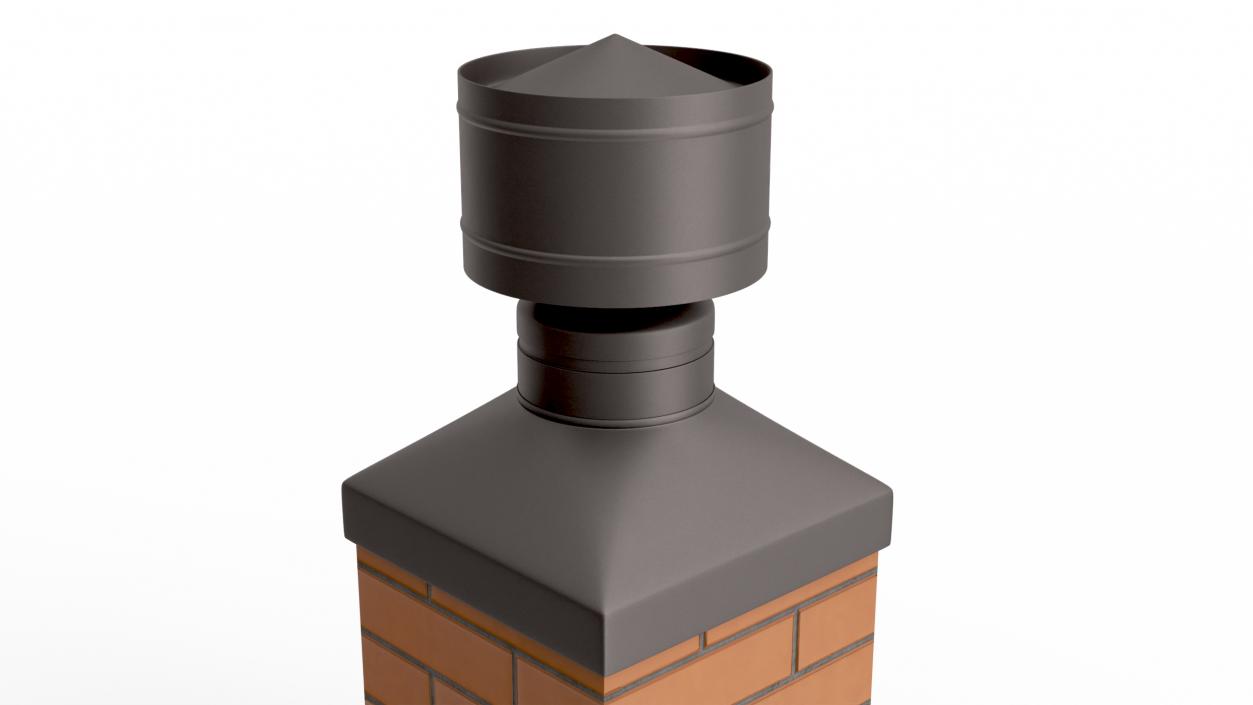 3D model Masonry Fireplace Chimney