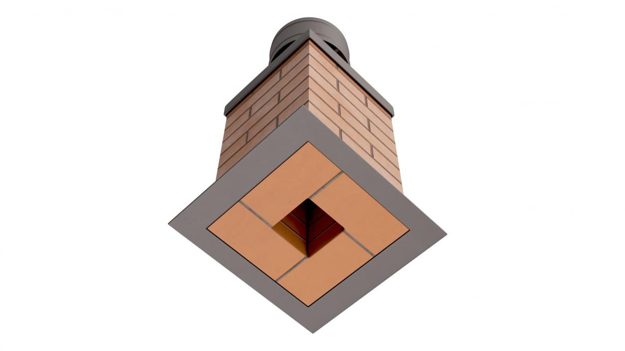 3D model Masonry Fireplace Chimney