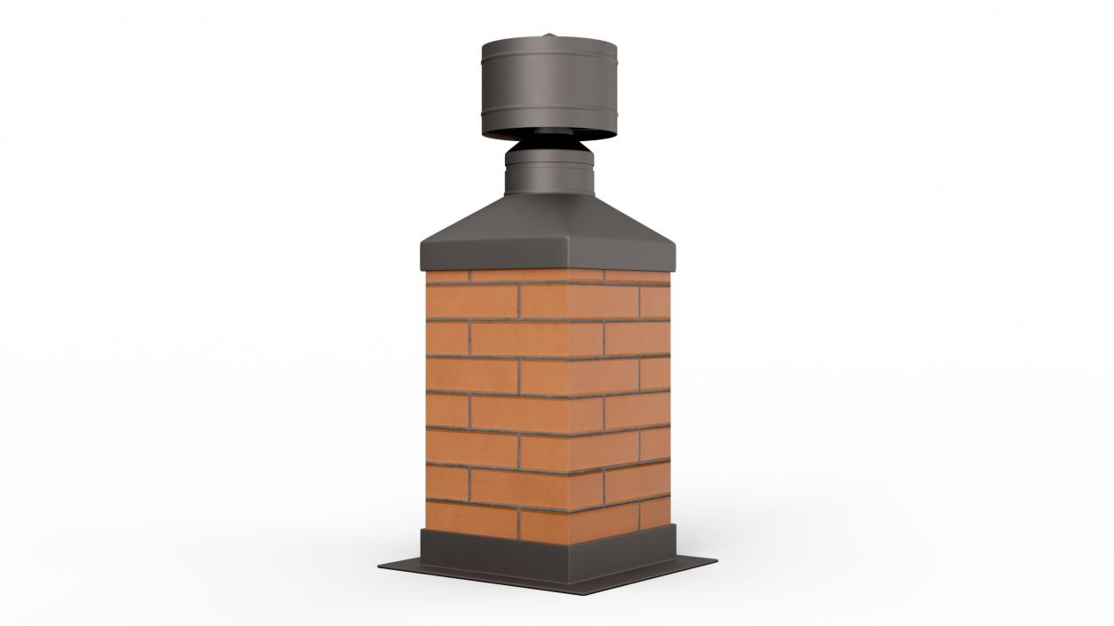 3D model Masonry Fireplace Chimney