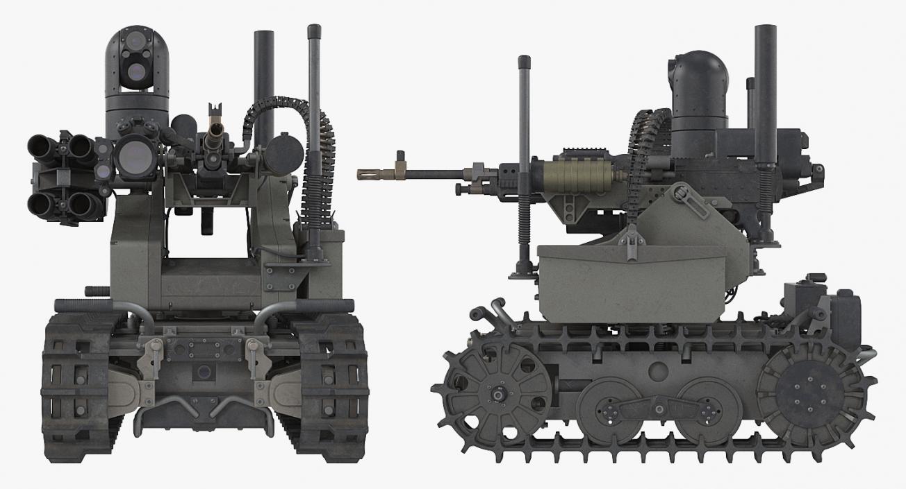 Unmanned Battle Tank Rigged 3D