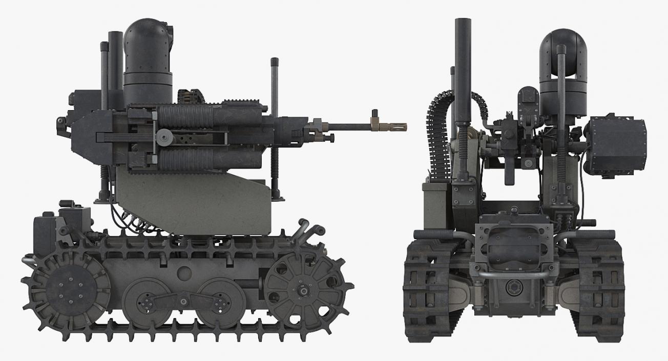 Unmanned Battle Tank Rigged 3D