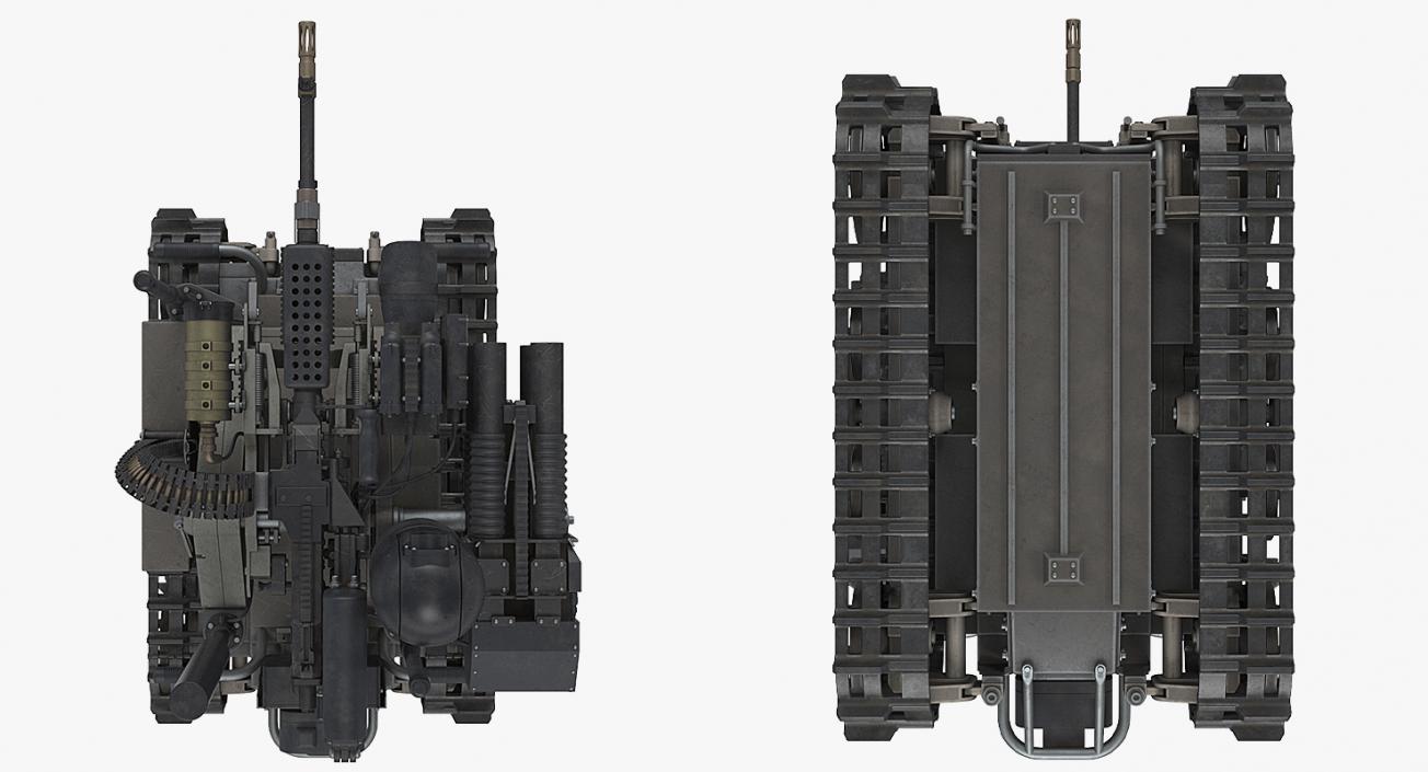 Unmanned Battle Tank Rigged 3D