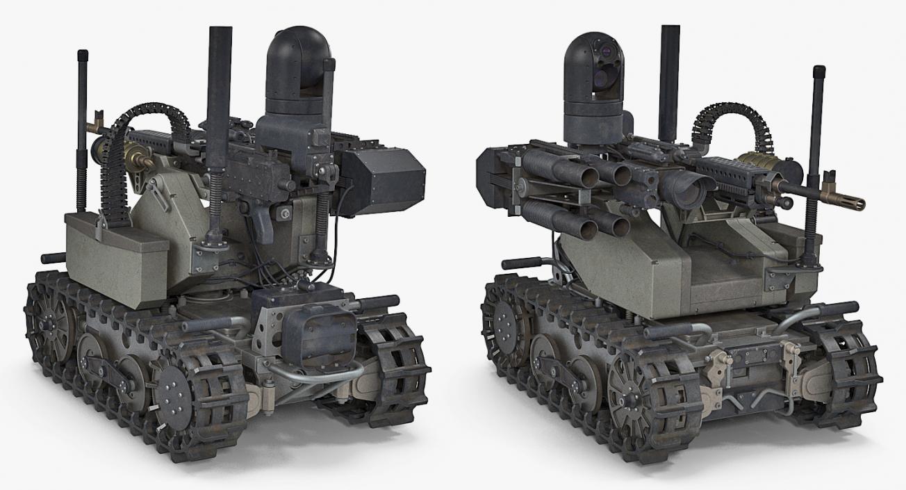 Unmanned Battle Tank Rigged 3D