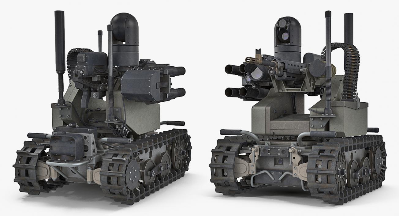 Unmanned Battle Tank Rigged 3D