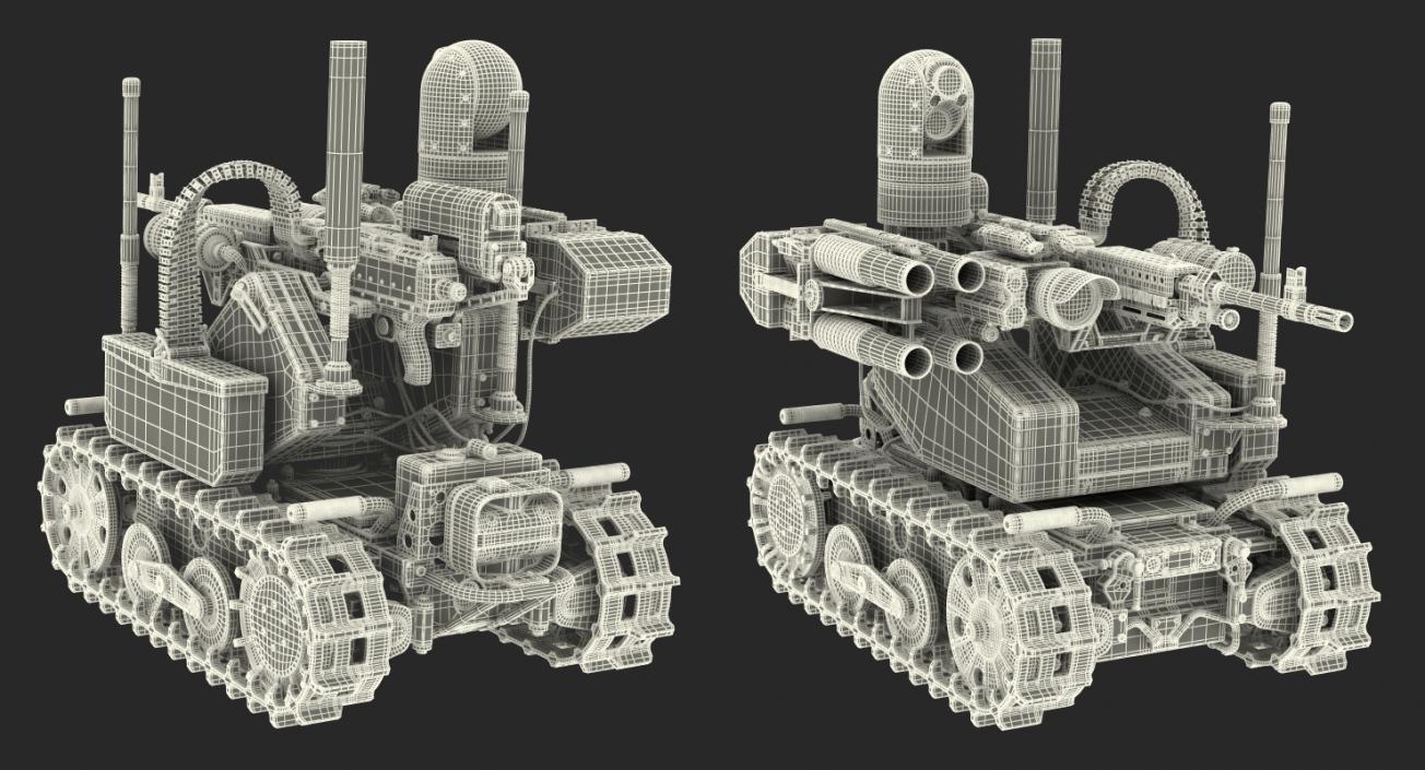 Unmanned Battle Tank Rigged 3D