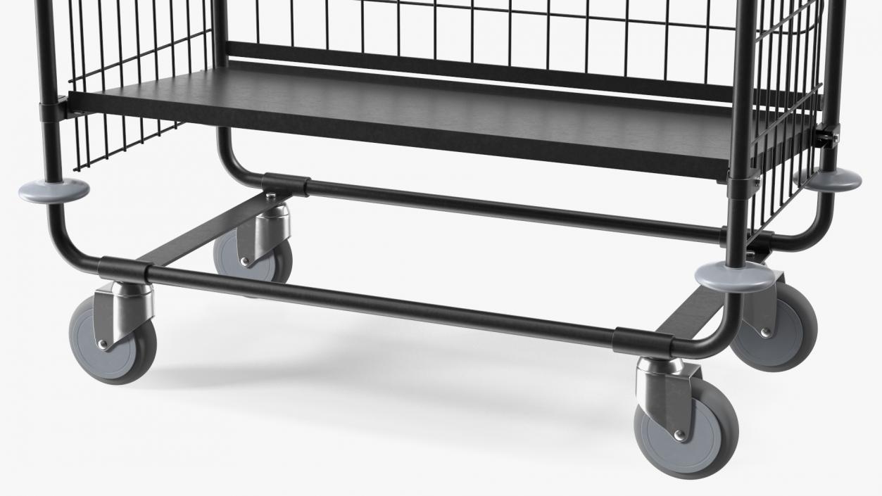 Large Mail Trolley Black 3D model