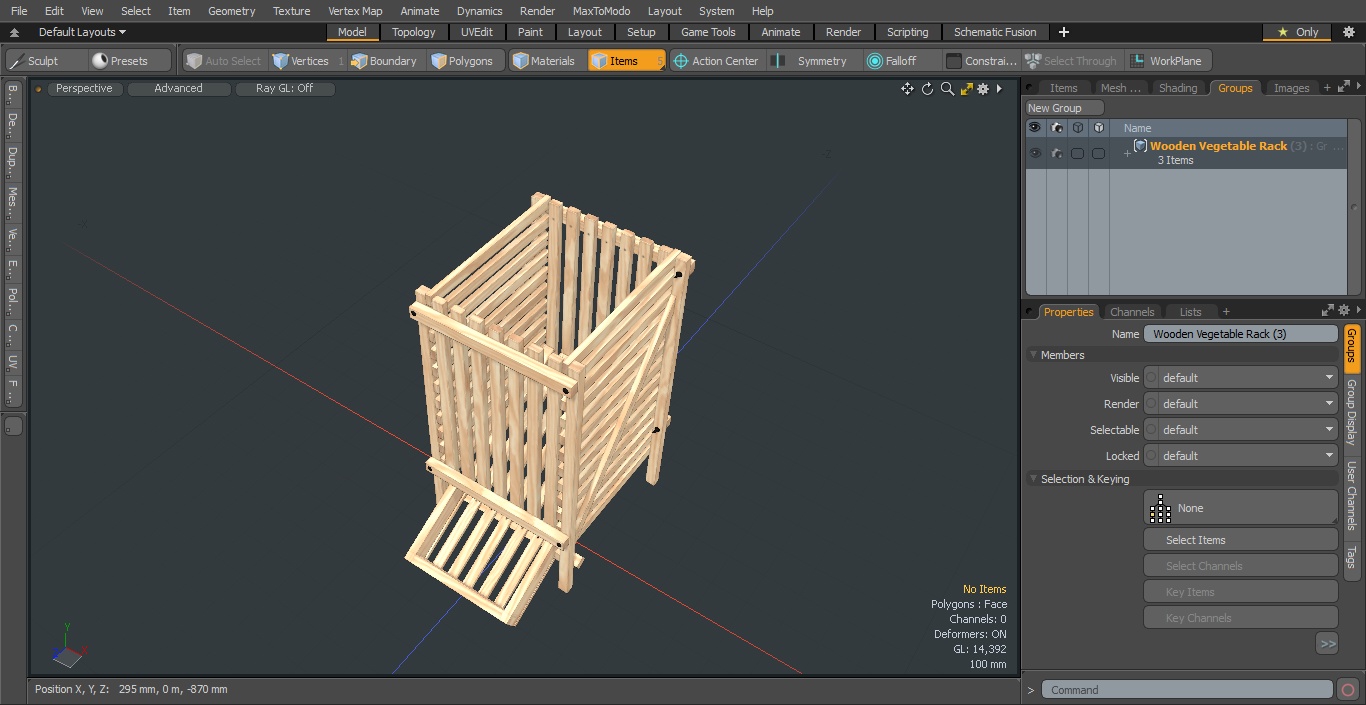 3D Wooden Vegetable Rack