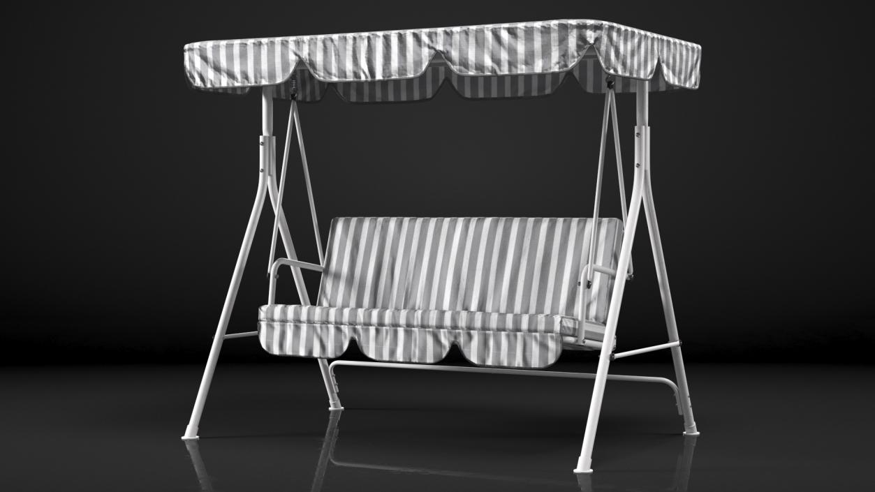 3D Porch Swing Grey Line