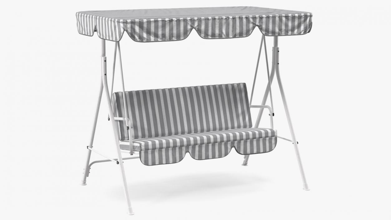 3D Porch Swing Grey Line