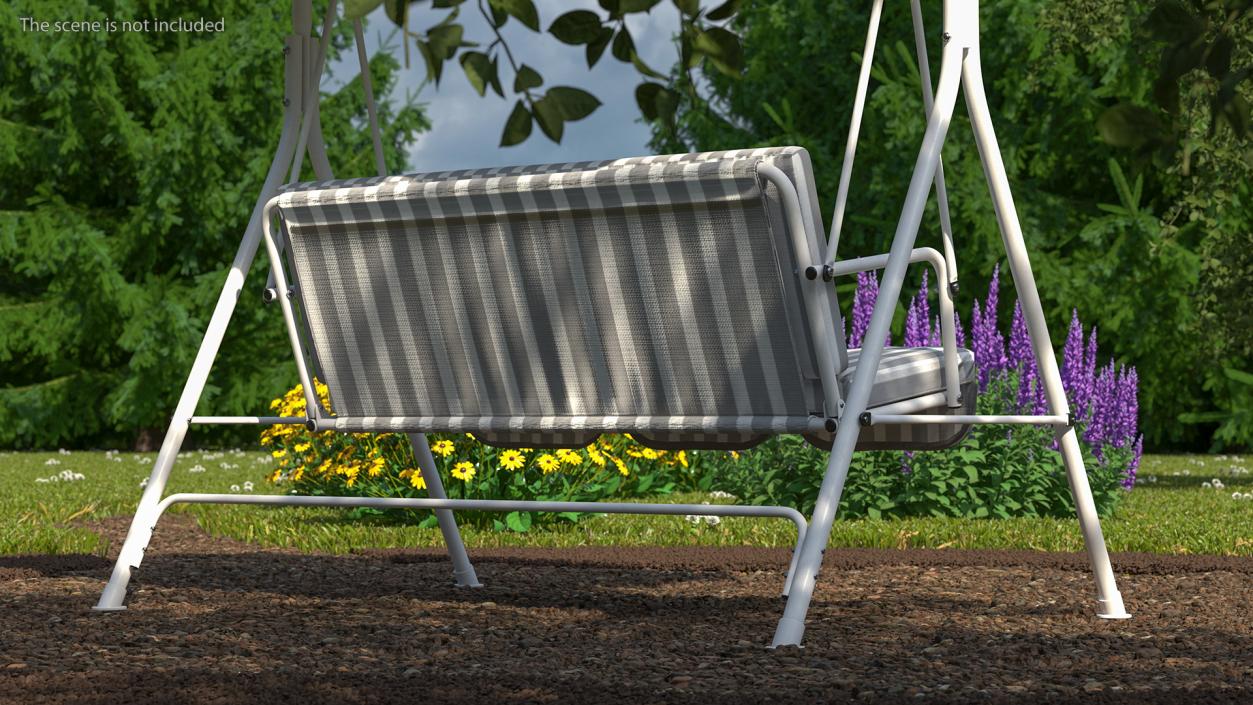 3D Porch Swing Grey Line