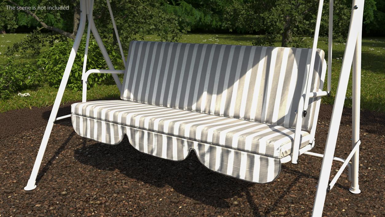 3D Porch Swing Grey Line