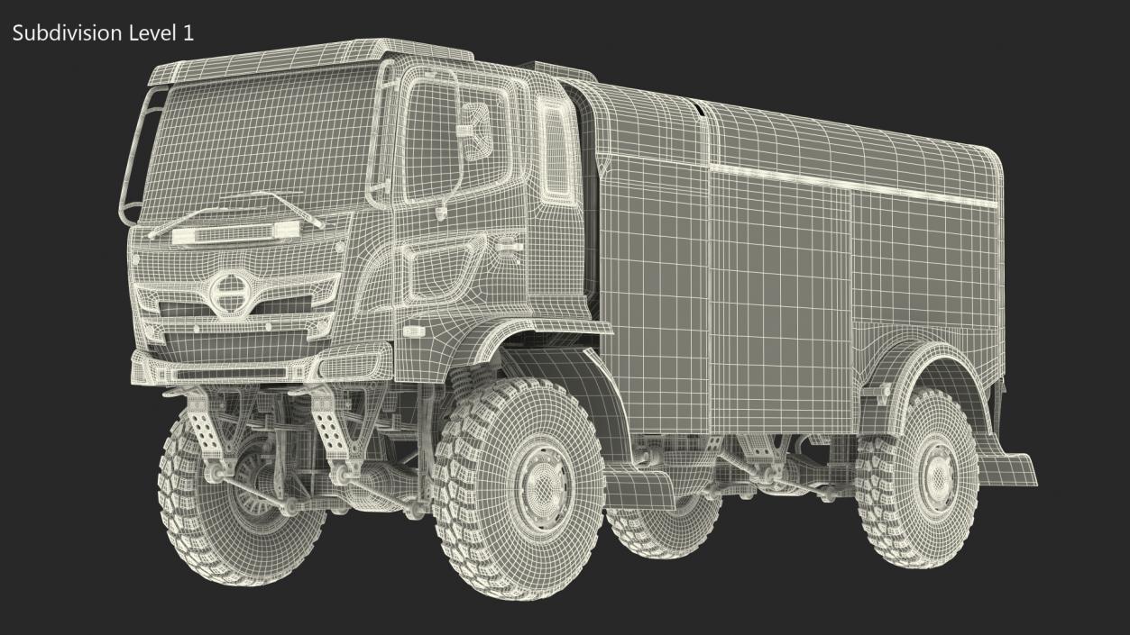 3D model Hino Ranger Dakar Rally Truck Simple Interior