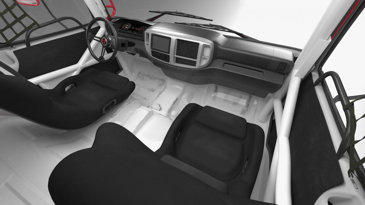 3D model Hino Ranger Dakar Rally Truck Simple Interior