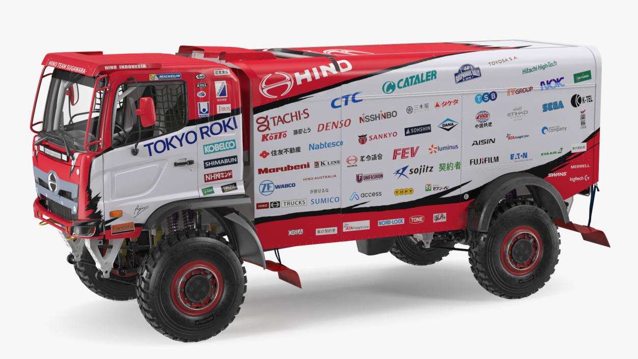 3D model Hino Ranger Dakar Rally Truck Simple Interior