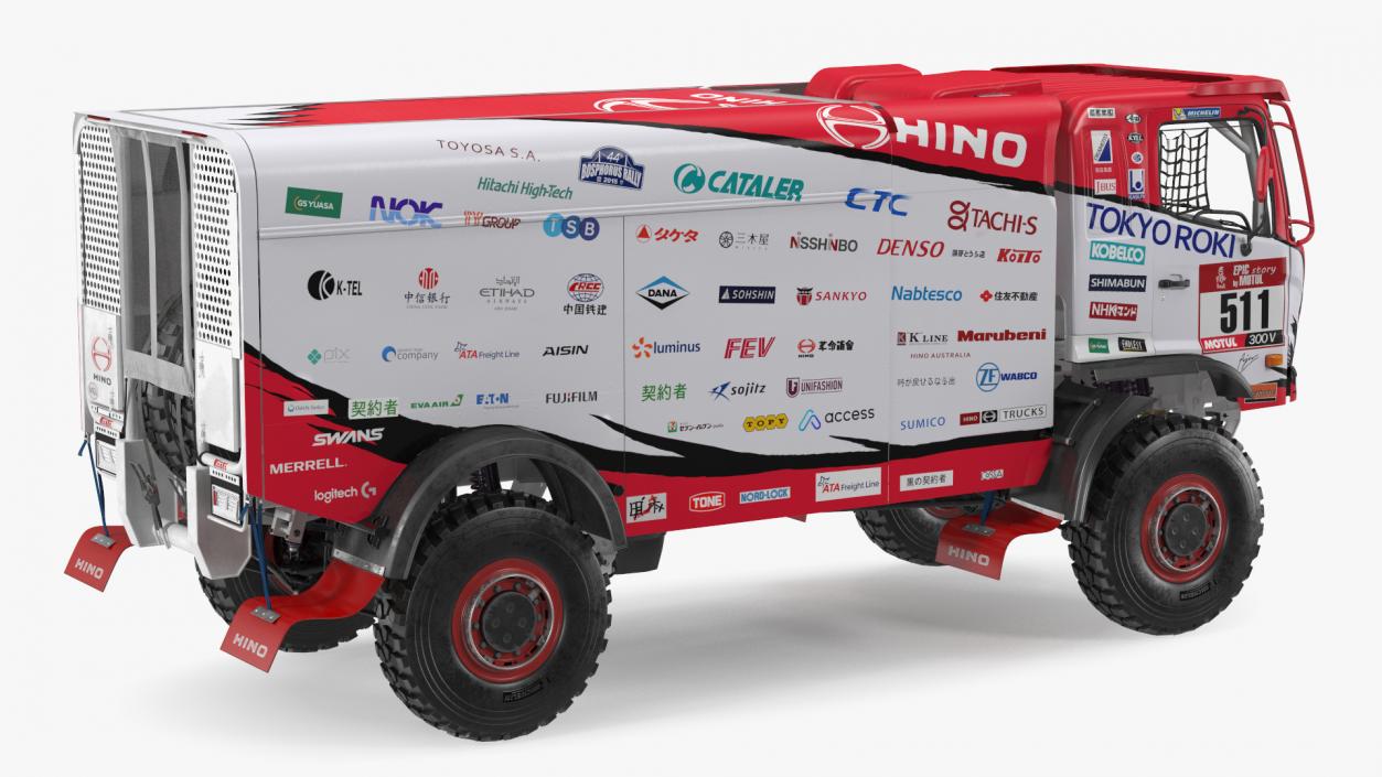 3D model Hino Ranger Dakar Rally Truck Simple Interior