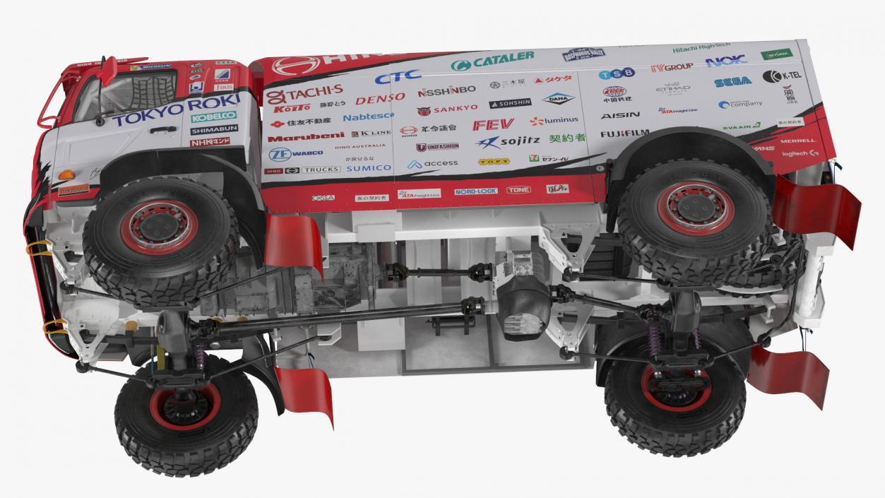 3D model Hino Ranger Dakar Rally Truck Simple Interior