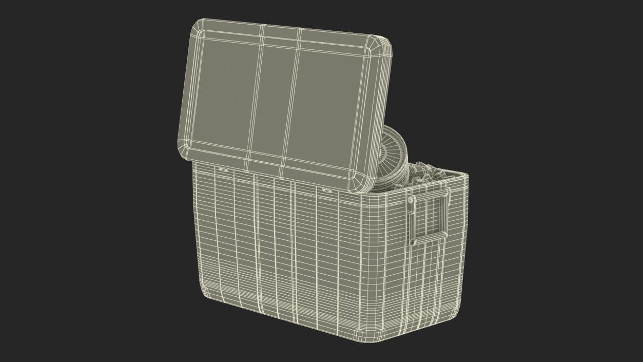 3D Portable Cooler with Beer Kegs and Ice model