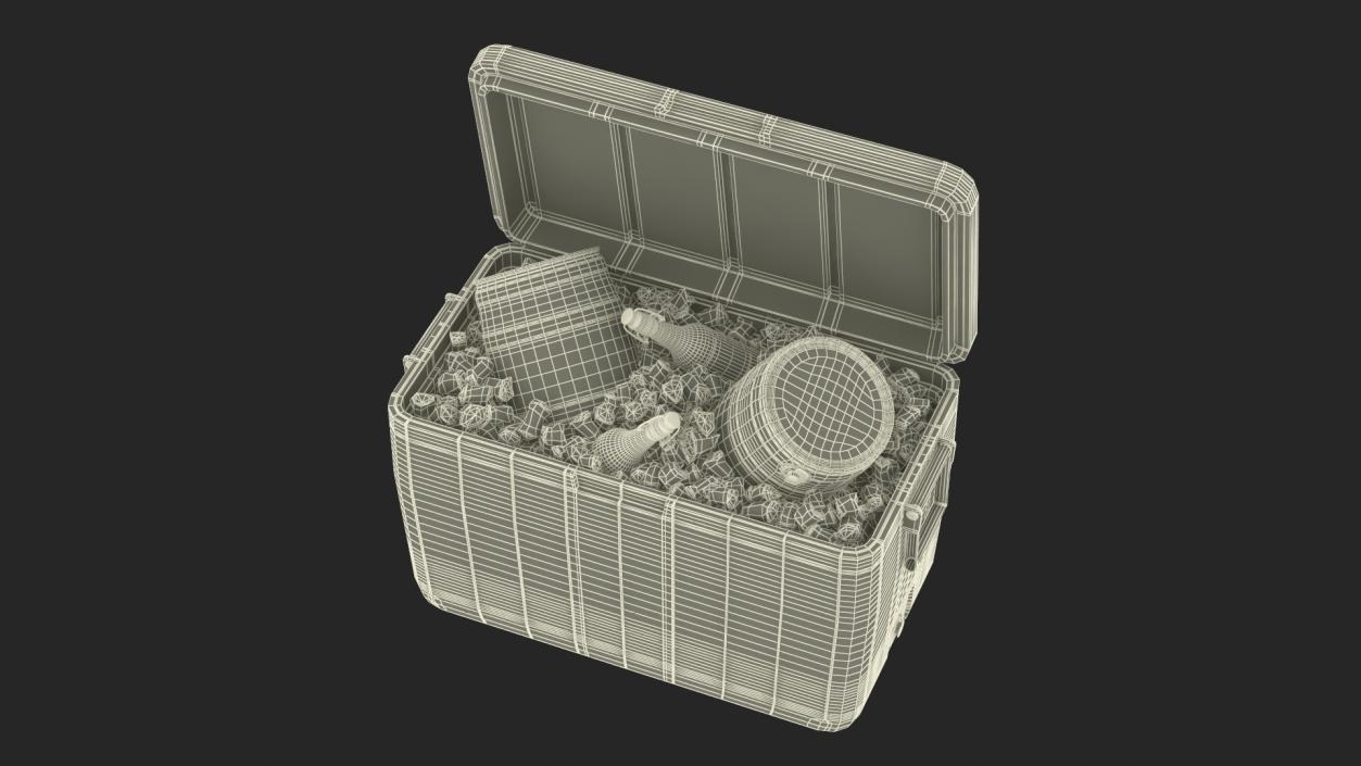 3D Portable Cooler with Beer Kegs and Ice model