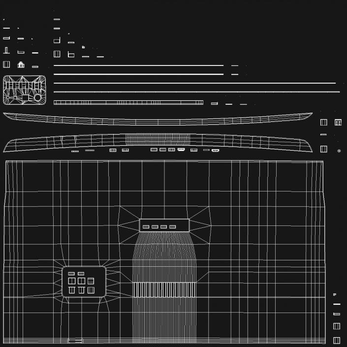 3D model Curved Screen PC Samsung ATIV One 7