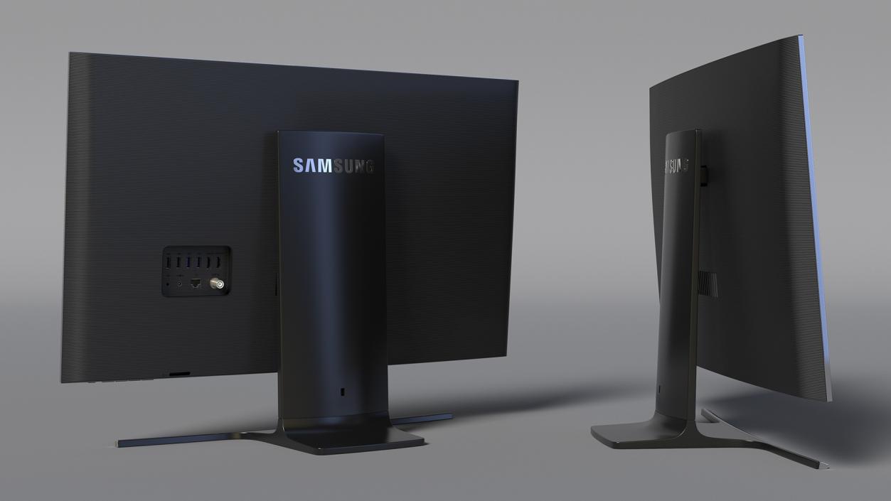 3D model Curved Screen PC Samsung ATIV One 7