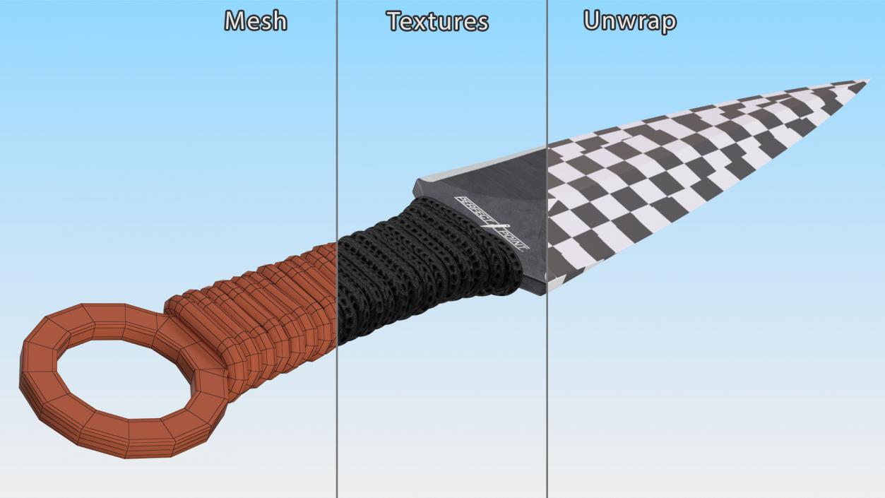 3D model Point Throwing Knife