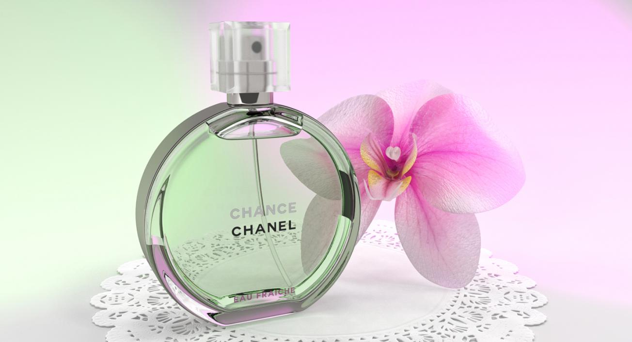 Chanel Chance Eau Fraiche Parfum Bottle 3D model