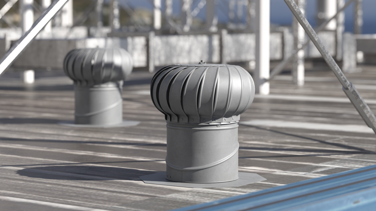 Roof Turbine Vent 3D