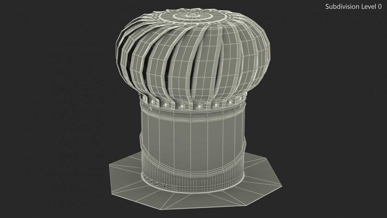 Roof Turbine Vent 3D