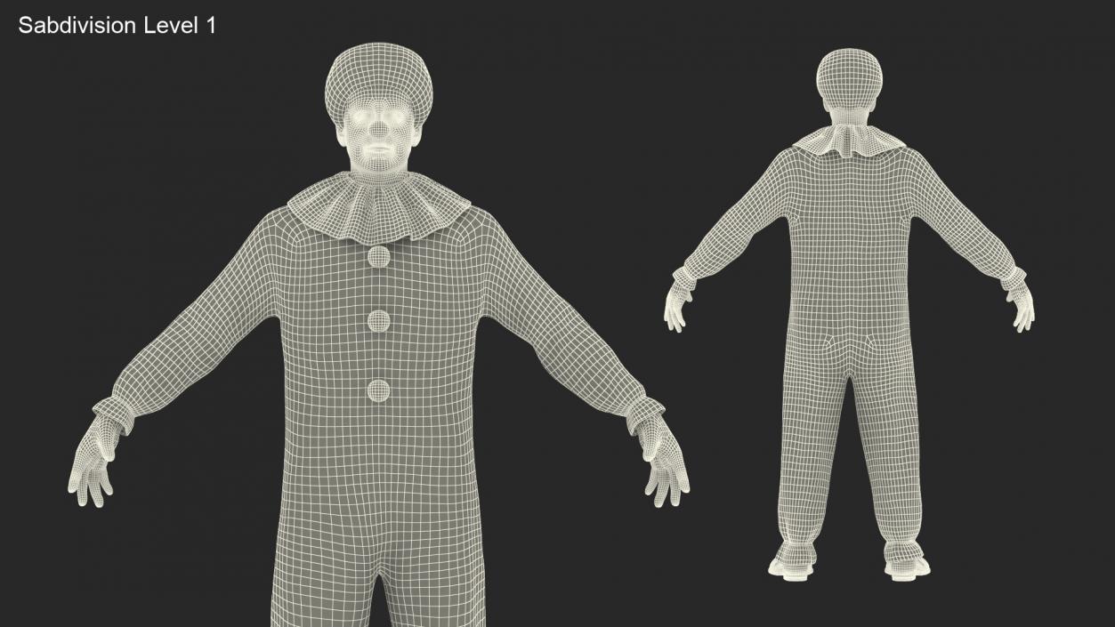 Clown Suit Fur 3D model