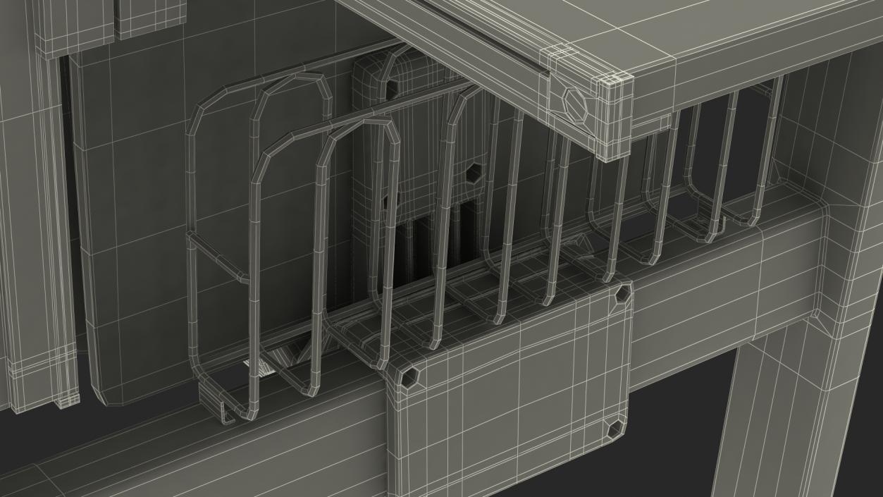 3D model University Seating System Set Four Seats