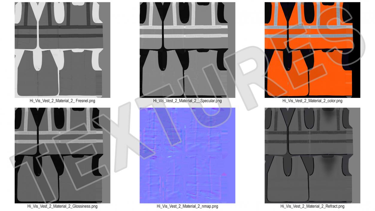 3D model Orange Hi Vis Safety Vest