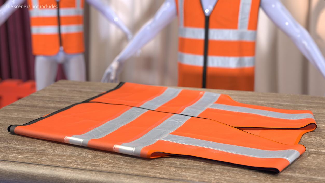 3D model Orange Hi Vis Safety Vest