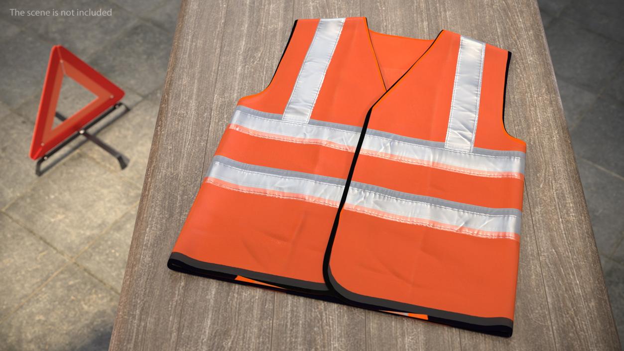 3D model Orange Hi Vis Safety Vest